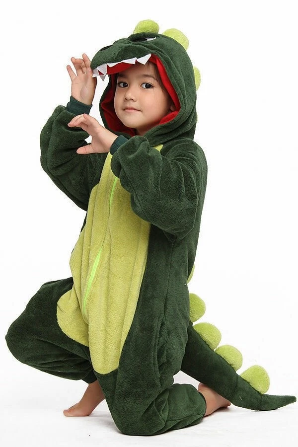 Dinosaur Kigurumi Kids Animal Pajama Halloween Cosplay Costume