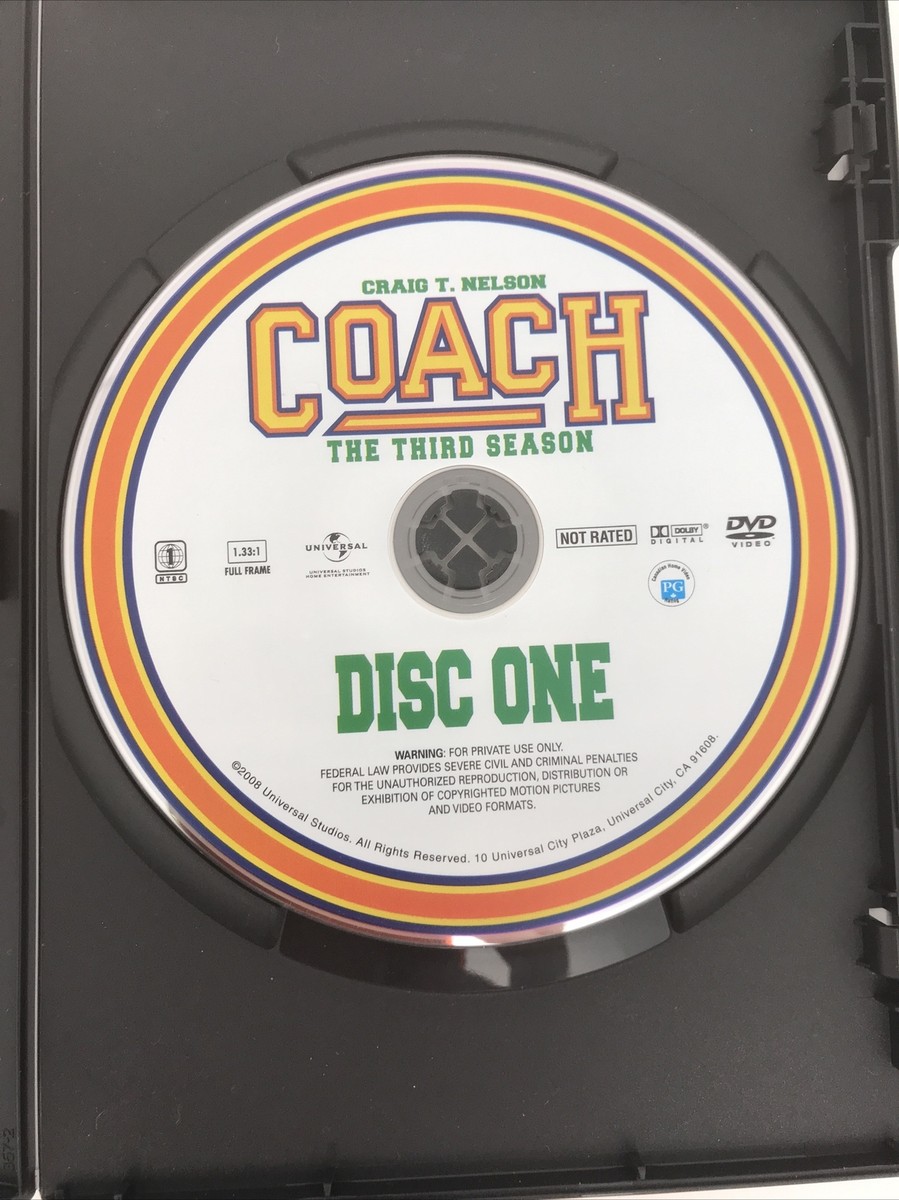 Coach - The Third Season Graig T . Nelson DVD 2008 3-Disc Set …A8