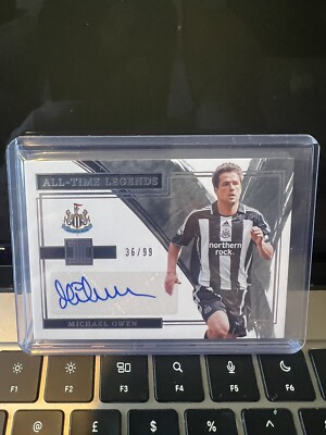 Michael Owen /99 Auto 2021-22 Panini Impeccable EPL All time Legends Newcastle