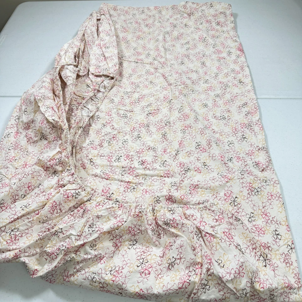 Sábana bajera anne de solene rosa floral algodón francia moderna Foto 2 de 4