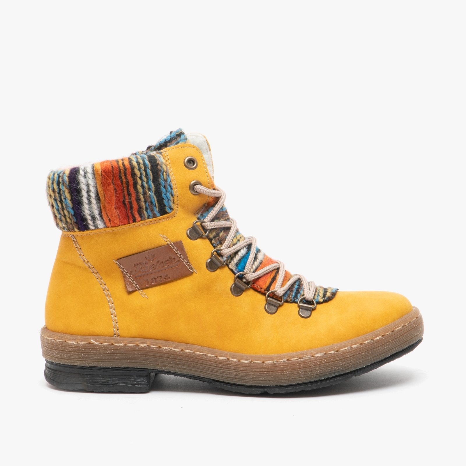 Rieker Z6743-68 Ladies Casual Comfortable Durable Ankle Lace-Up Boots Yellow  | eBay