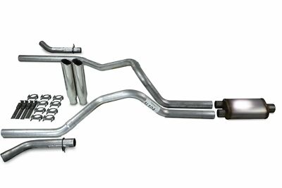 Ford F150 21-25 2.5'' Dual Exhaust Kit Stainless Muf Clamp on Tips Corner Ex