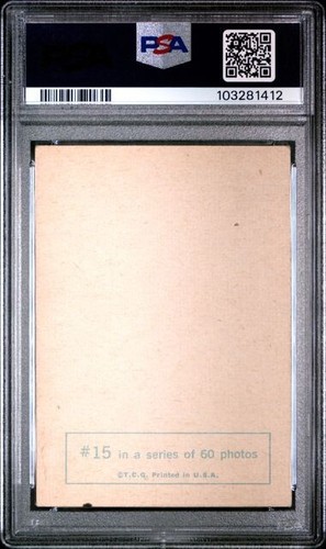Tarjeta fotográfica 1964 B&W Beatles George Harrison primera serie # 15 resistente graduada PSA 4 - Imagen 2 de 2