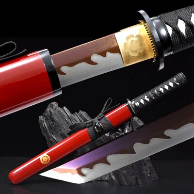 Straight Tanto Colour Manganese Steel Sharp Japan Samurai Short Sword Dagger