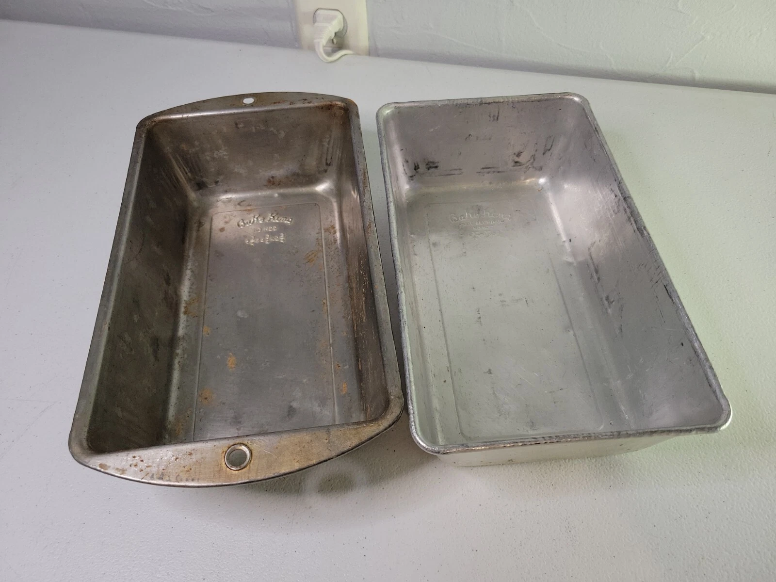Vintage Bake King Pure Aluminum Loaf Pan No. 822 And H22