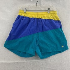 VTG Ocean Pacific Shorts Mens Large Lined Swim Trunks Board Short Color Block