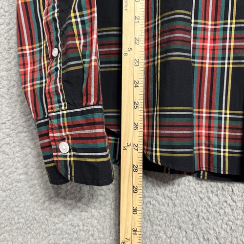 J.Crew Men’s XL Button Down Shirt NWT Black Red Royal Stewart Tartan Plaid Flex - Picture 6 of 7