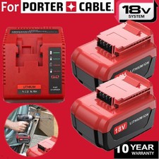 2Pack 18 Volt 6.0/8.0Ah Lithium Battery for Porter Cable 18V PC18BLX PC18BL Tool