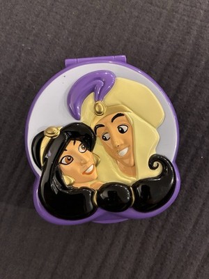 Vintage 1995 Polly Pocket Disney Aladdin Bluebird Compact Complete w Figures