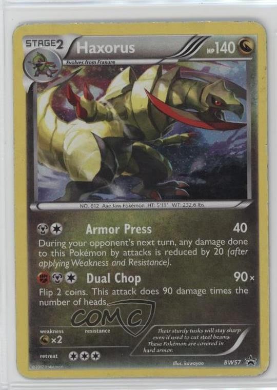Haxorus Pokémon Black & White Black Star Promo #BW57