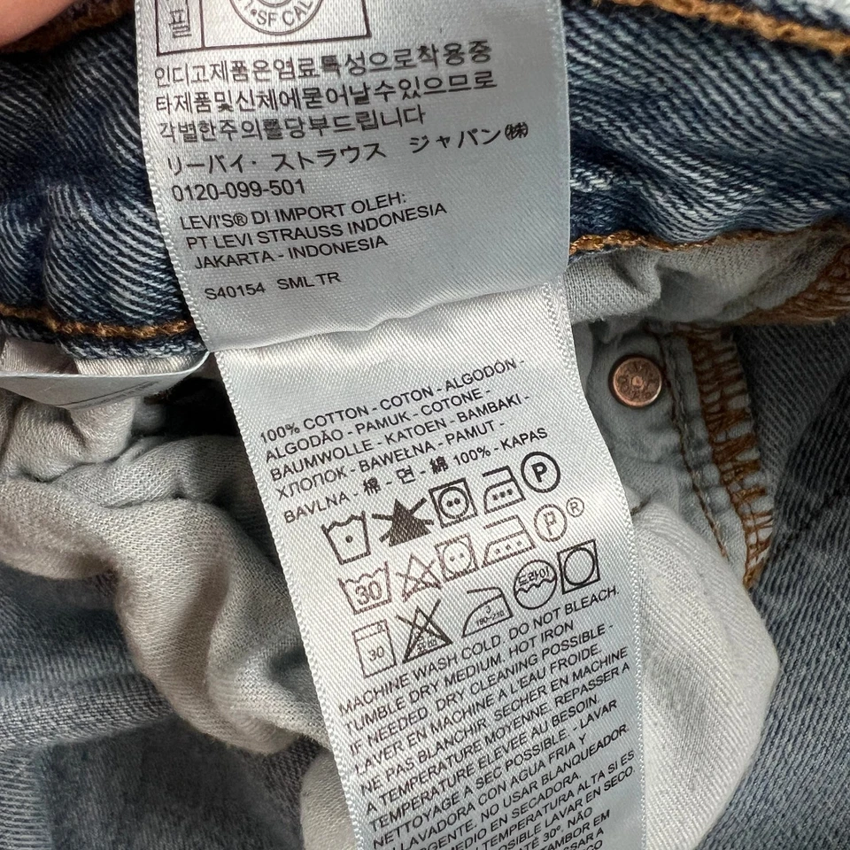 Jeans Levi's 501 Red Tab Para Hombre 30x32" Azul Claro Denim Botón Mosca Recto Foto 3 de 4