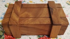 Secret Puzzle Box - Wooden Box with Single Hidden Compartment - Stash Box