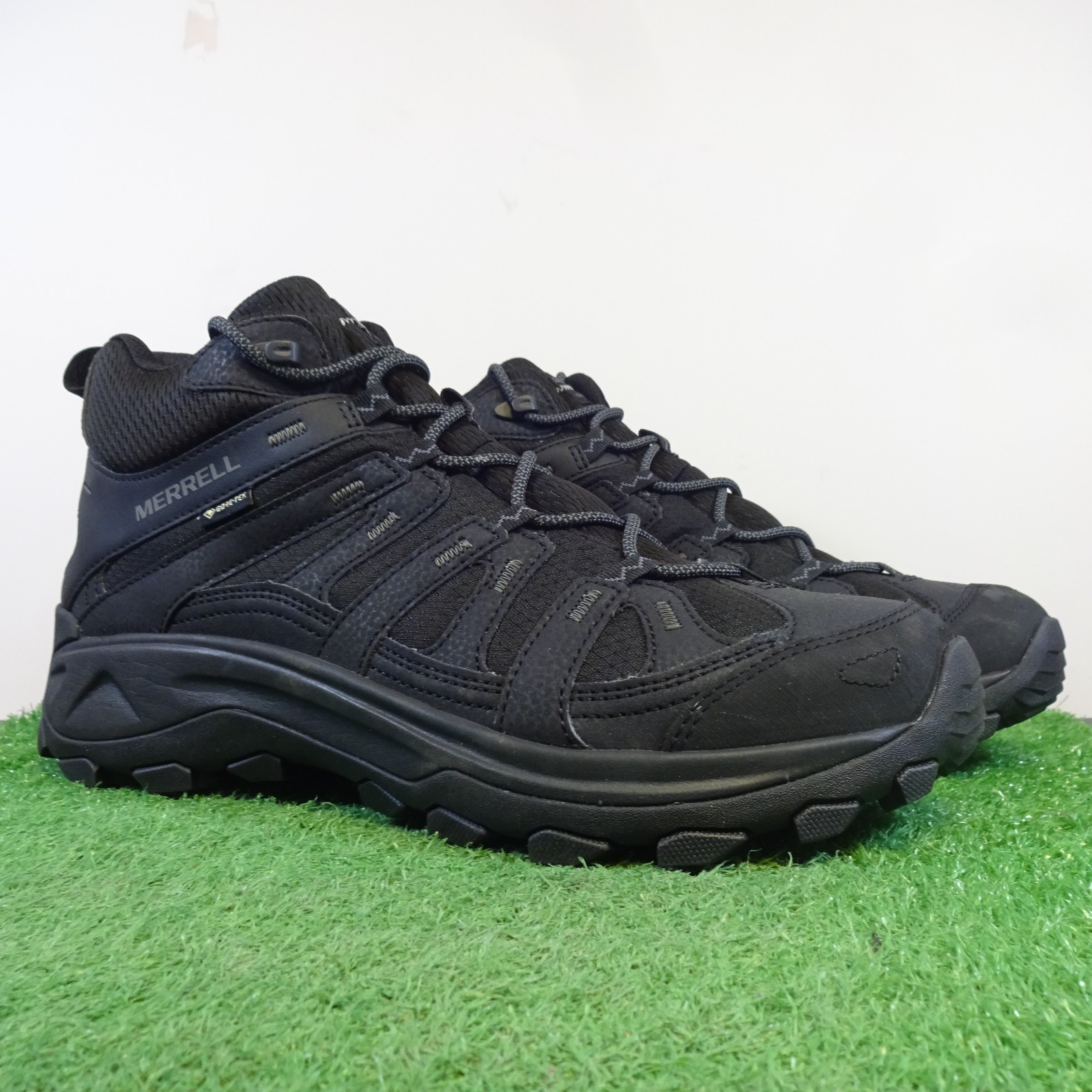 Scarpe da passeggio Merrell taglia 11 uomo nere Claypool sport escursionismo allenatore Goretex