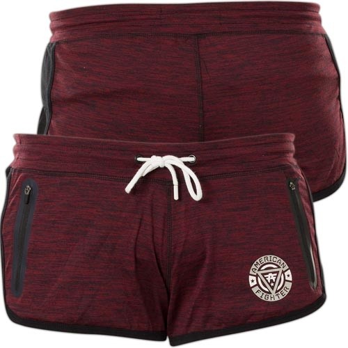 Шорты AMERICAN FIGHTER Affliction Damen Go The Distance Weinrot 4690₽