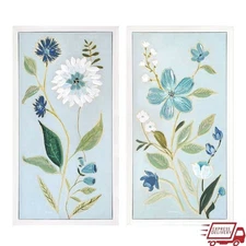 Floral Prints Set Modern Wall Art Elegant Decor Ready to Hang Nature Theme New