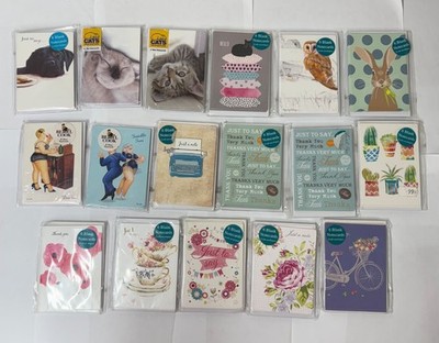 6er Pack leere Mini Notizkarten 18 Motive Blumen Hase Hund Katze Eule Beryll Koch