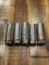 CRAFTSMAN TOOLS 5 Piece 3/8" Drive Spark Plug Sockets 5/8” 6pt USA SAE EUC NOS
