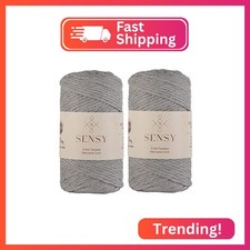 2 Skeins of Sensy Premium Macrame Cord 3mm 109 Yards, 100 Cotton, Single Strand