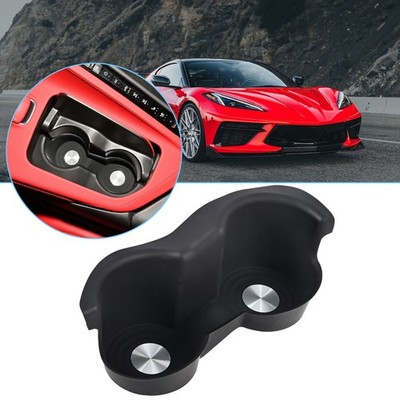 Center Console Organizer Storage Box Cup Holder Black For Corvette C8 2020-26 AB