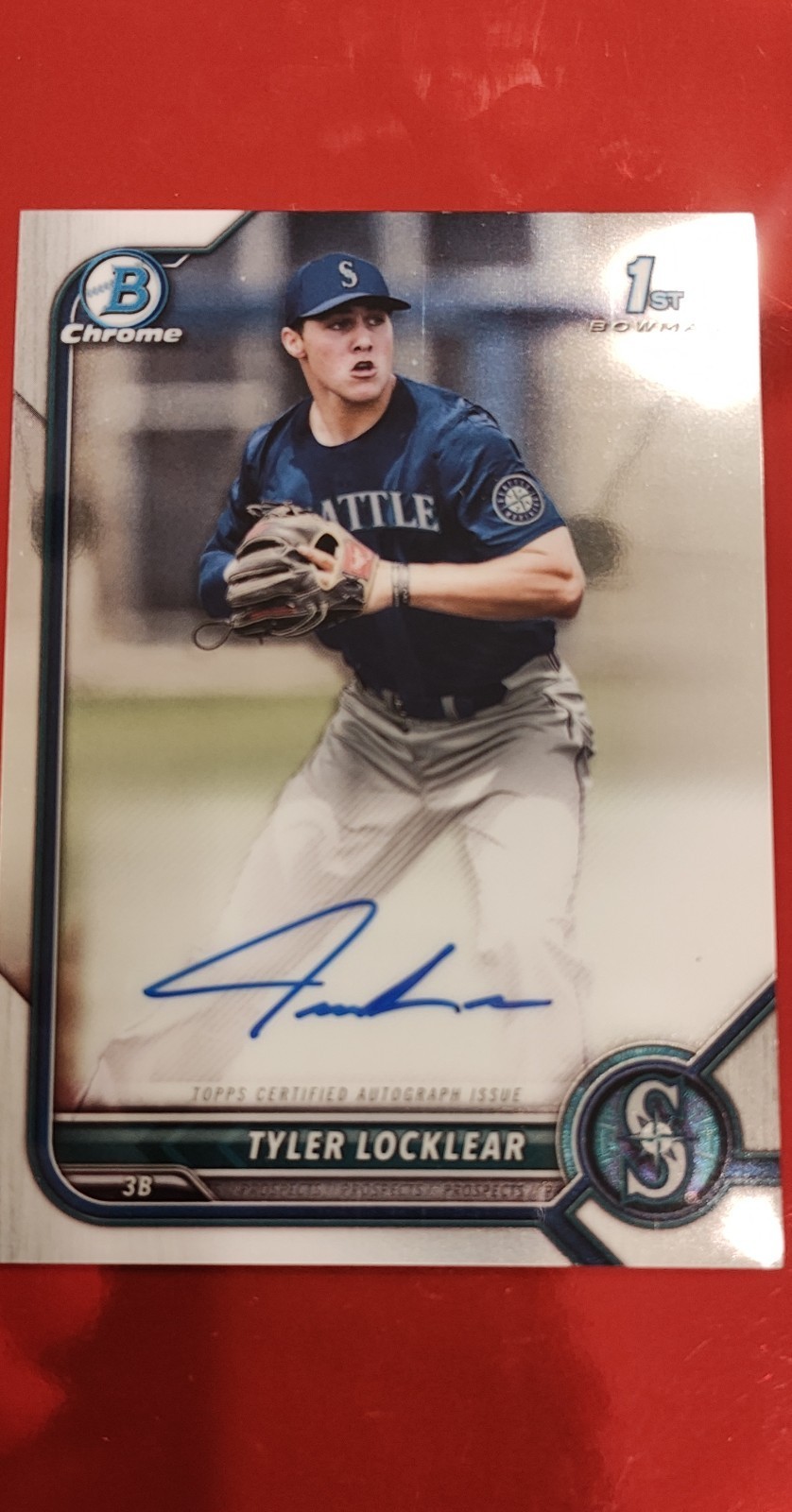 2022 Bowman Draft - Chrome Draft Pick Autographs Tyler Locklear #CDA-TL (AU, RC)