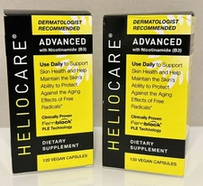 2x Heliocare Advanced With Nicotinamide B3 Skin Health 120 Capsules each. 09/26