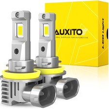 AUXITO H11 LED Headlight Kit Low Beam Bulbs Bright White 6500K Fanless Wireless