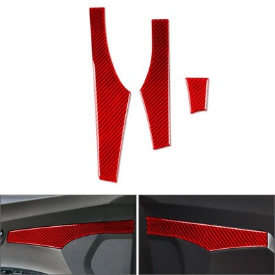 Innentürverkleidung aus Kohlefaser für Hyundai Veloster JS N 2019 2023 Rot
