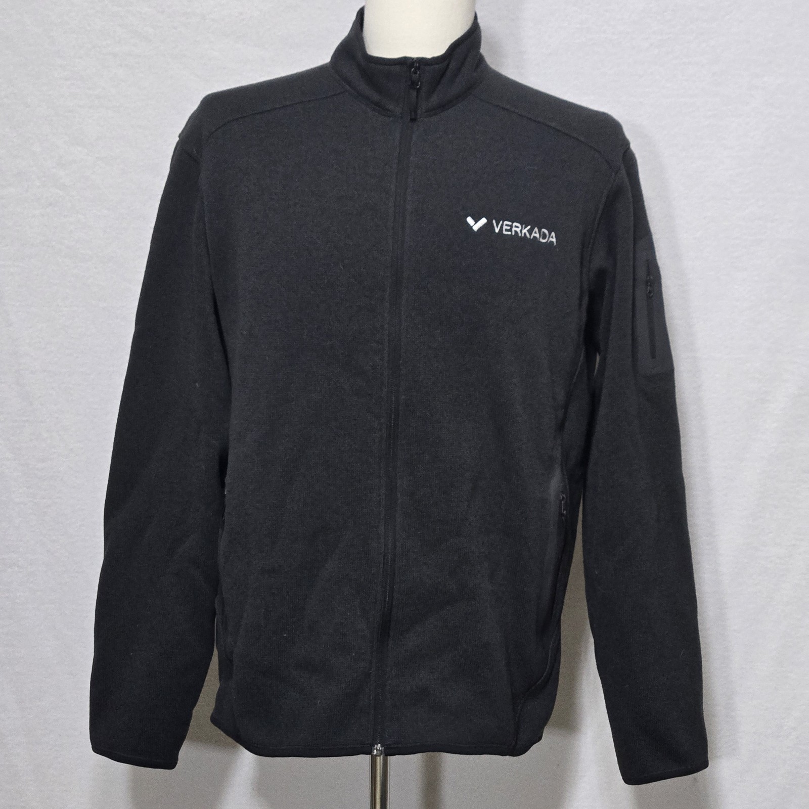 Arc'teryx Giacca Uomo Grande Nera Full Zip Pile Softshell Verkada Logo Tasca