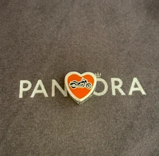 Pandora Harley Motorcycle Sturgis Heart Charm S925 Sterling Silver