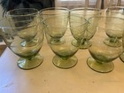 Set of 8 Green Swirl Etched - 8 Oz Martini/Cocktail Glasses — photo 3