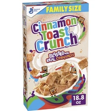 Cinnamon Toast Crunch Breakfast Cereal, Crispy Cinnamon Cereal, Family Size, ...