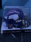 Jordan Addison Autographed Vikings Tribute Speed Mini Helmet- Beckett W Hologram