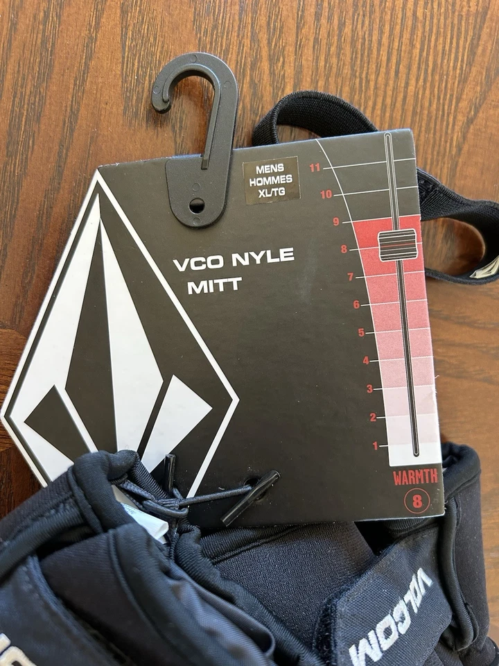 NUEVO CON ETIQUETAS Para Hombres XL Volcom V.Co Nyle Guante Guante Negro Verde Galaxy SPB Snowboard Esquí Foto 4 de 4
