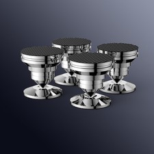 4PCS 27mm Stainless Steel Speaker Spike Feet Adjustable Isolation Stand Foot Pad