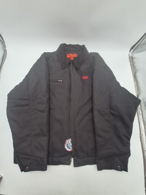 CornerStone J763 Unisex Duck Cloth Work Jacket w/ Corduroy Collar - Black - 3XL
