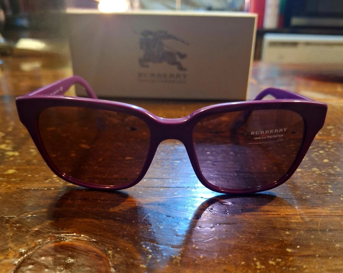 Burberry 51mm Cat Eye Sunglasses Violet Purple Gold Logo Authentic NEW Burberry Purple Sunglasses for Women for sale | eBay main image 3