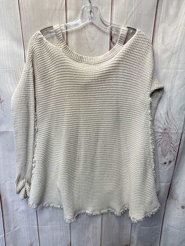 Top Free People para mujer talla S tejido blanco hombro frío - Imagen 3 de 9