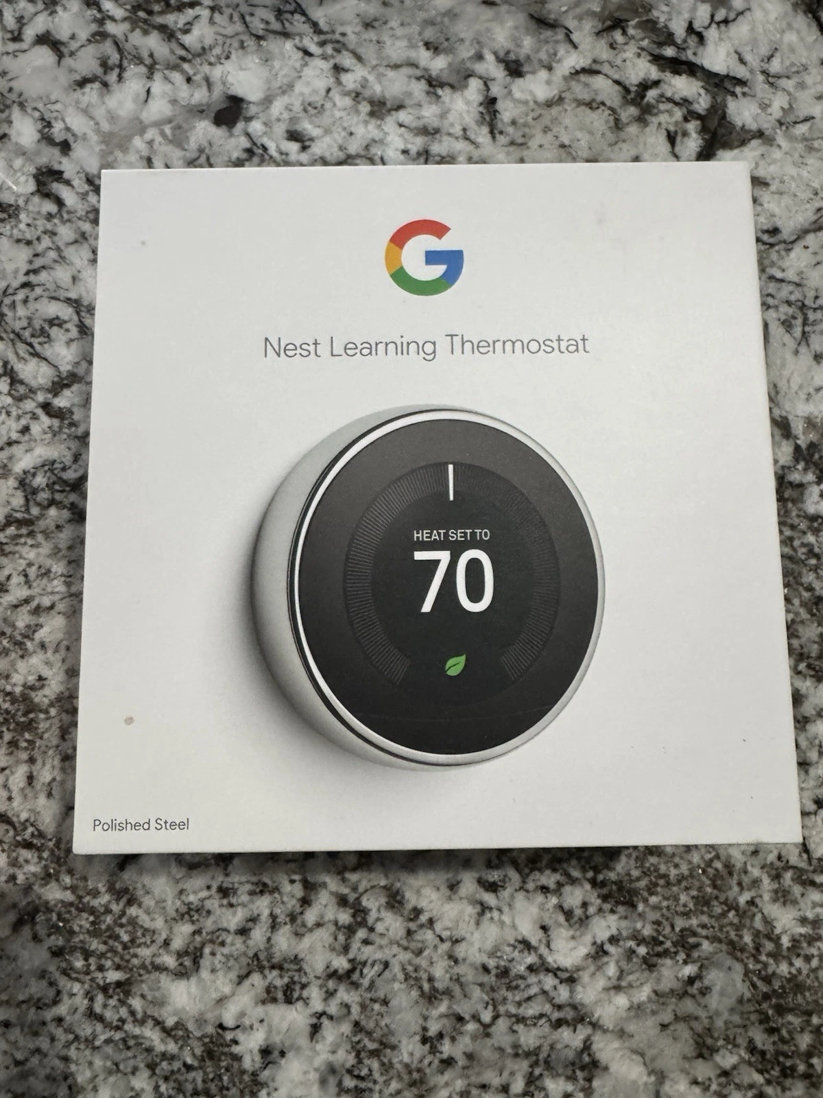 Google Nest Learning Thermostat (3rd Generation - T3019US) - Polished Steel