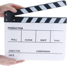 Acrylic Clapper Board Wooden Film Movie Clapboard Cut Action Scene