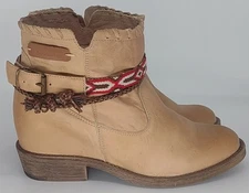 COOLWAY Leather Ankle Boots w/HIDDEN WEDGE Women's 9/EU 41 Removable Bands