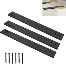 3 Pack 16" Lx 2.5" W Heavy Duty Countertop Support Brackets, Black