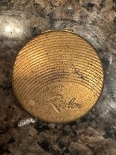 Vintage rouge compact a Revlon Golden Red #21 blush/rouge goldtone compact 1950s