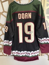 Hall of Fame Player Shane Doan Arizona Coyotes Signed Jersey COA Sticker XL 