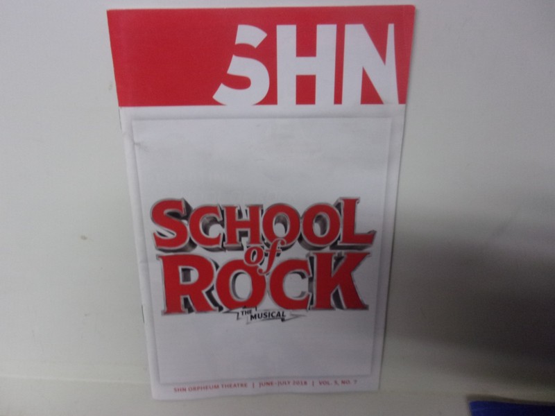 Vtg. School of Rock Playbill SHN Theater