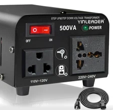 Yinleader 500W Voltage Transformer Power Converter 220V to 110V & 110V to 220V