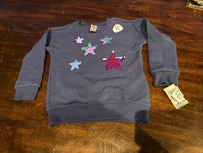 OshKosh B'Gosh Girls Long Sleeve Sweatshirt Flip Sequin Stars Size 5 NWT
