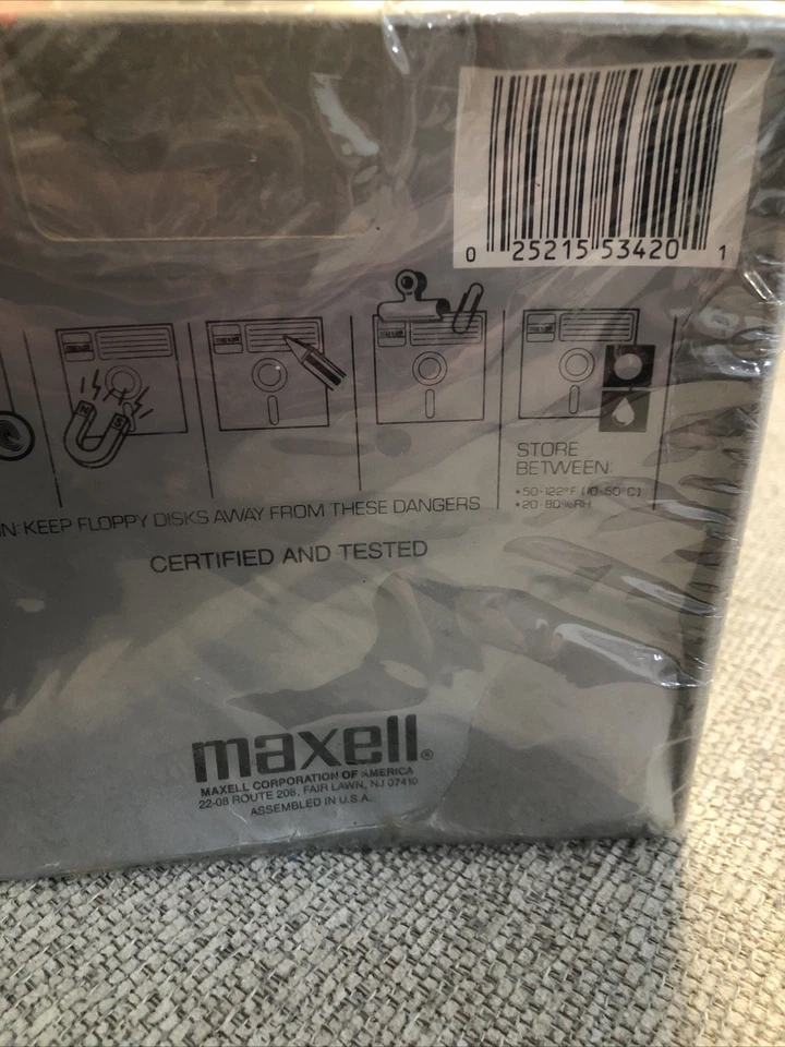 Disquetes Maxell 2S Doble Cara Doble Densidad 5 1/4" Paquete de 30 NUEVO Sellado Nuevo en Caja Foto 4 de 4
