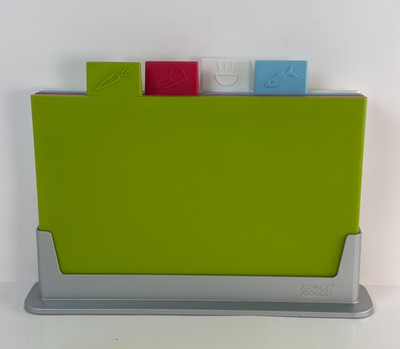 Joseph Joseph Index Chopping Board Set 4 Piece Color Coded with Stand
