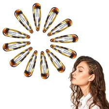12PCS Metal Snap Hair Clips Tortoise, Hair Barrettes for Women, Hair Snap Cli...