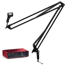 Focusrite Scarlett 2i2 4th Gen Interface audio d'enregistrement de studio avec/Boom+Logiciel